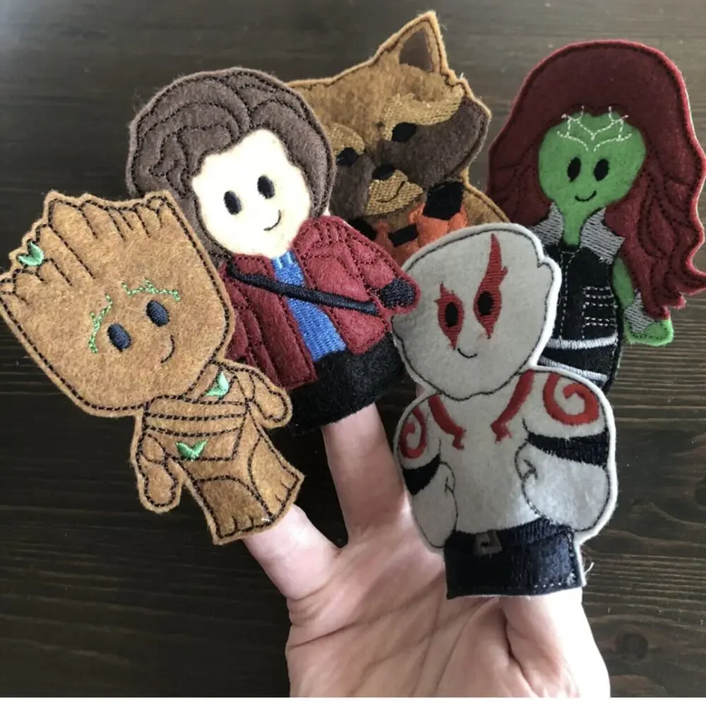 NEW Handmade Guardians Of The Galaxy Finger Puppet Set